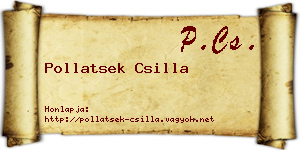 Pollatsek Csilla névjegykártya