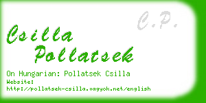 csilla pollatsek business card